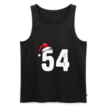 54 Nombre Noël - Débardeur bio Premium Homme - noir - Devant - Michal (187cm)