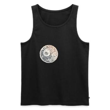 Mandala symbol, spirituell, warm T-shirt - Männer Premium Bio Tank Top - Schwarz - Vorne - Michal (187cm)