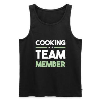 Cooking Team - Männer Premium Bio Tank Top - Schwarz - Vorne - Michal (187cm)