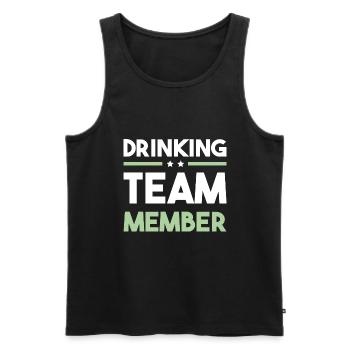 Drinking Team - Men's Premium Organic Tank Top - black - Front - AI Model Male 178 light (178cm)
