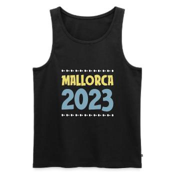 Majorque 2023 - Débardeur bio Premium Homme - noir - Devant - Michal (187cm)