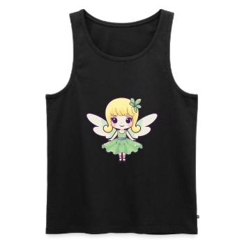 Fairy Comic Cute - Men's Premium Organic Tank Top - black - Front - AI Model Male 178 light (178cm)
