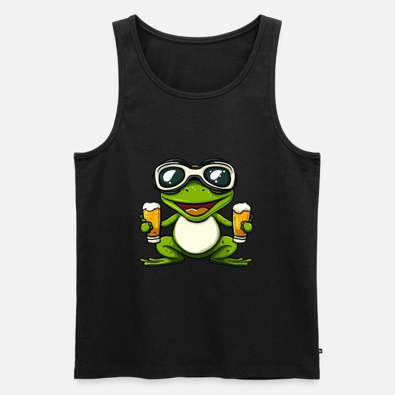 Frosch Apres Ski Bier - Männer Premium Bio Tank Top - undefined