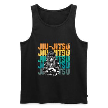 Brazilian Jiu Jitsu Bjj - Männer Premium Bio Tank Top - Schwarz - Vorne - Michal (187cm)