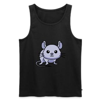 Mouse Comic Animal - Men's Premium Organic Tank Top - black - Front - Michal (187cm)