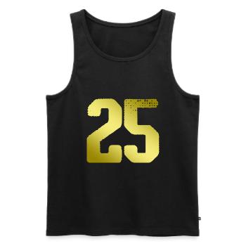 25 Number jersey - Men's Premium Organic Tank Top - black - Front - Michal (187cm)