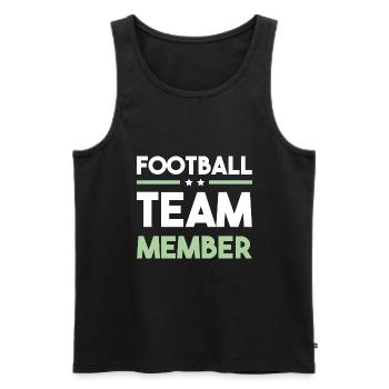 Équipe de football - Débardeur bio Premium Homme - noir - Devant - AI Model Male 178 light (178cm)