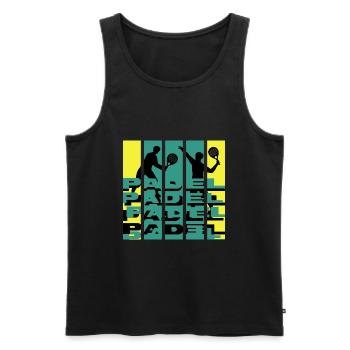 Padel Padel Tennis Paddle Padel Tennis Fashion - Men's Premium Organic Tank Top - black - Front - Michal (187cm)