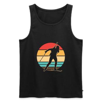 Biathlon Sportler Skilauf - Männer Premium Bio Tank Top - Schwarz - Vorne - Michal (187cm)