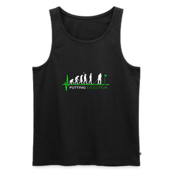 Golf Evolution Golfspieler Putten - Männer Premium Bio Tank Top - Schwarz - Vorne - AI Model Male 178 light (178cm)