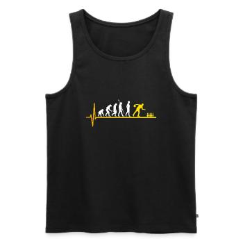 Bowling Evolution Kegeln Herzschlag - Männer Premium Bio Tank Top - Schwarz - Vorne - AI Model Male 178 light (178cm)