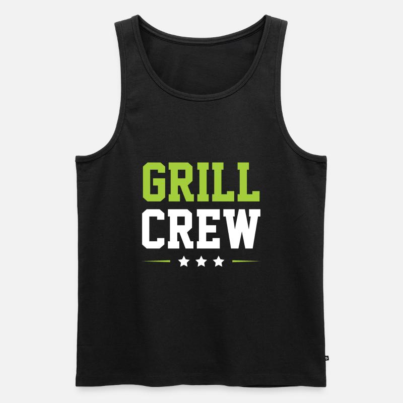 Grill Crew - Männer Premium Bio Tank Top - Schwarz