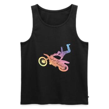 Motocross Silhouette - Débardeur bio Premium Homme - noir - Devant - Michal (187cm)