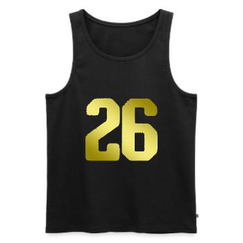 26 Number jersey - Men's Premium Organic Tank Top - black - Front - Michal (187cm)