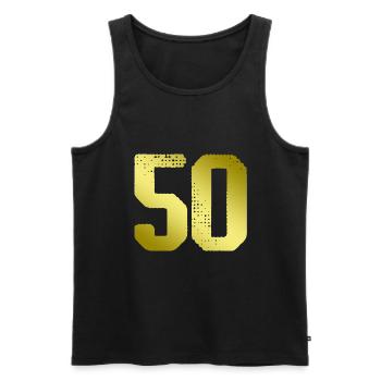 50 number jersey - Men's Premium Organic Tank Top - black - Front - Michal (187cm)