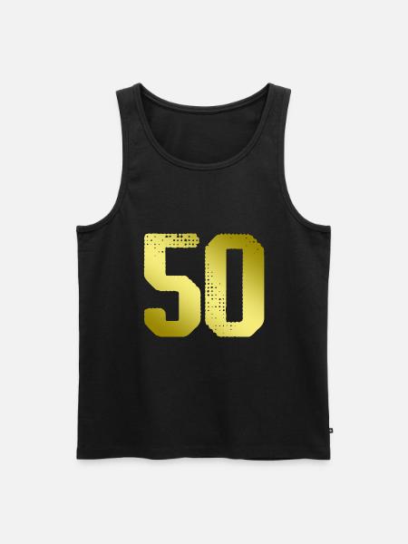 50 number jersey - Men's Premium Organic Tank Top - black