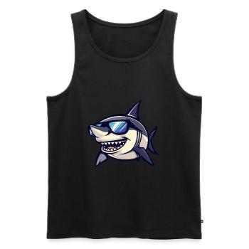 Hai Cool Comic - Men's Premium Organic Tank Top - black - Front - AI Model Male 178 light (178cm)