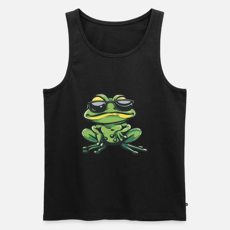 Frosch Cool Comic - Männer Premium Bio Tank Top - undefined