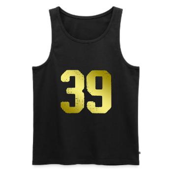 39 Number jersey - Men's Premium Organic Tank Top - black - Front - Michal (187cm)