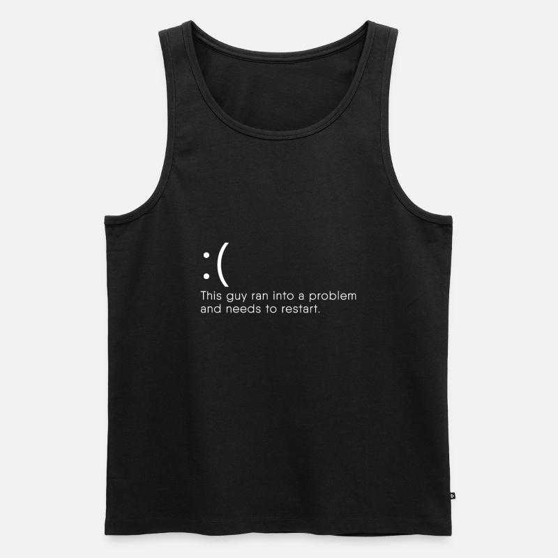 Blue Screen - Männer Premium Bio Tank Top - Schwarz