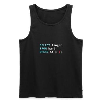 Programmer Humor shirt - Men's Premium Organic Tank Top - black - Front - AI Model Male 178 light (178cm)