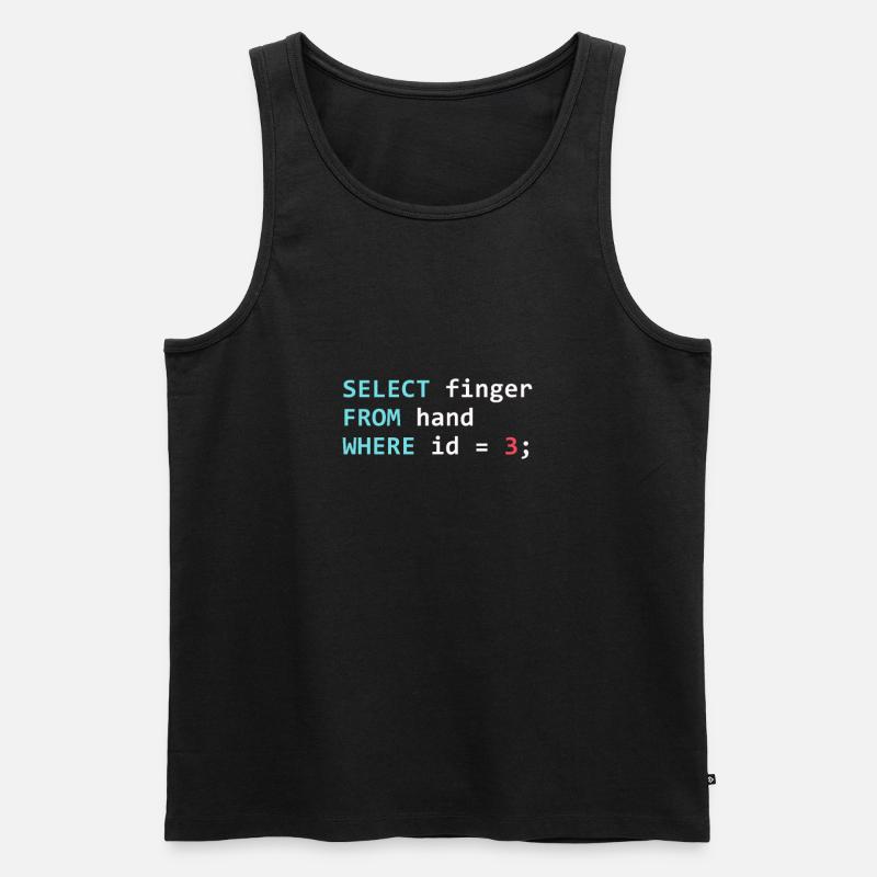 SQL Query - Männer Premium Bio Tank Top - Schwarz