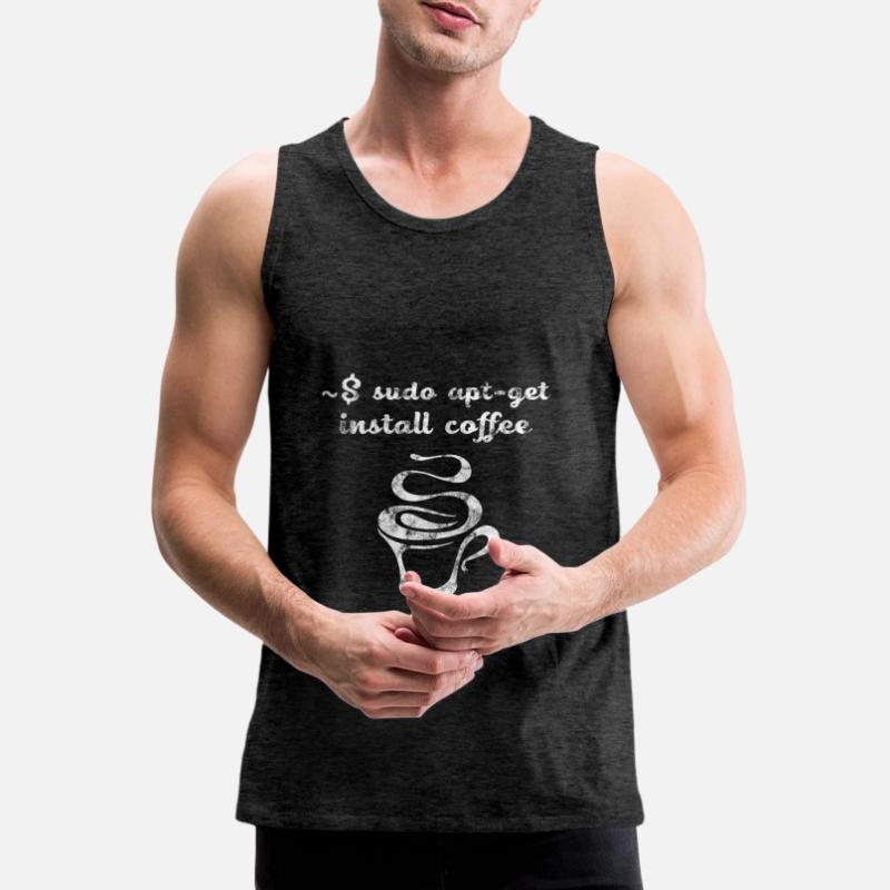 Administrateur système - sudo aptget install coffee Débardeur bio Premium Homme