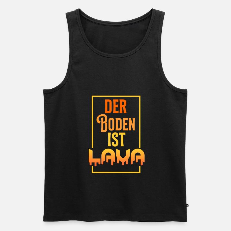 Der Boden ist Lava - Männer Premium Bio Tank Top - Schwarz