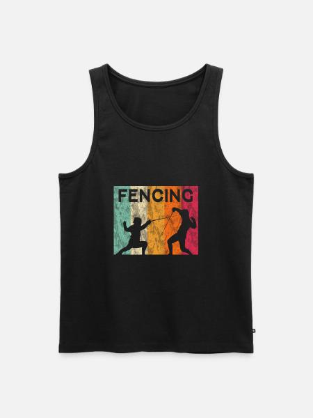 Fechten Fencing - Männer Premium Bio Tank Top - Schwarz