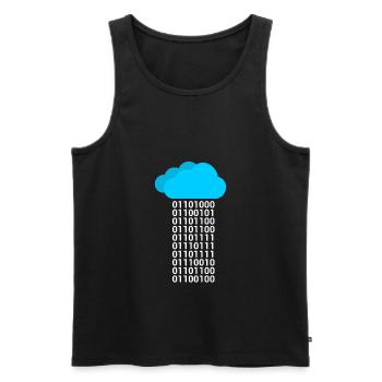 Informatik Binäre Wolke Cloud - Männer Premium Bio Tank Top - Schwarz - Vorne - AI Model Male 178 light (178cm)