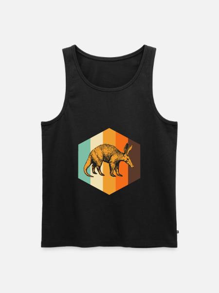 Aardvark Retro - Men's Premium Organic Tank Top - black