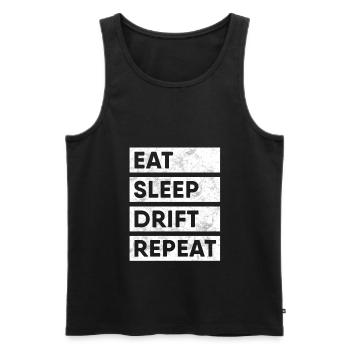 Drifter Eat Sleep Drift Repeat Shirt Auto Driften - Männer Premium Bio Tank Top - Schwarz - Vorne - AI Model Male 178 light (178cm)
