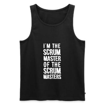 Scrum Master Agile Projectmanagement T-Shirt - Men's Premium Organic Tank Top - black - Front - AI Model Male 178 light (178cm)