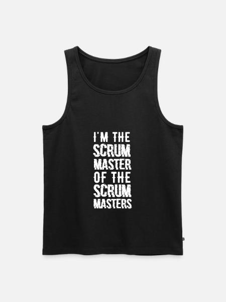 Scrum Master Agile Projectmanagement T-Shirt - Men's Premium Organic Tank Top - black