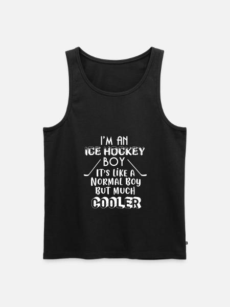 Ice Hockey Child Gift - Men's Premium Organic Tank Top - black