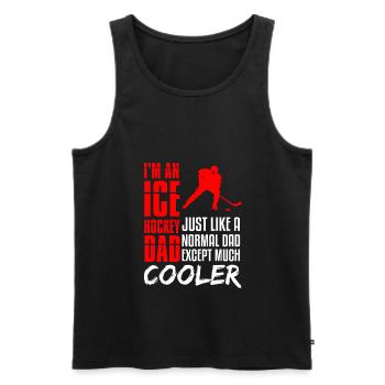 Ice Hockey Dad - Männer Premium Bio Tank Top - Schwarz - Vorne - Michal (187cm)
