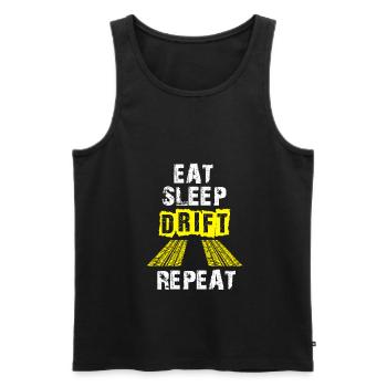 Drifter Eat Sleep Drift Repeat - Débardeur bio Premium Homme - noir - Devant - AI Model Male 178 light (178cm)