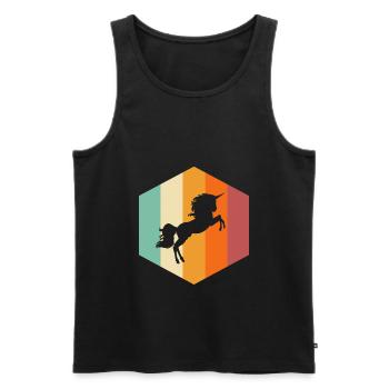 Licorne - Débardeur bio Premium Homme - noir - Devant - Michal (187cm)