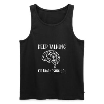 Cadeau de psychologie psychologue - Débardeur bio Premium Homme - noir - Devant - Michal (187cm)