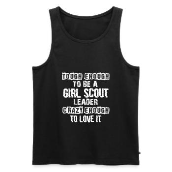 Scout Girl - Men's Premium Organic Tank Top - black - Front - Michal (187cm)