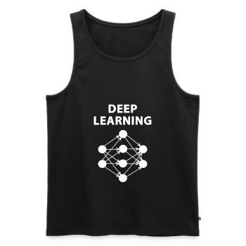Deep Learning Neural Network Science - Männer Premium Bio Tank Top - Schwarz - Vorne - AI Model Male 178 light (178cm)