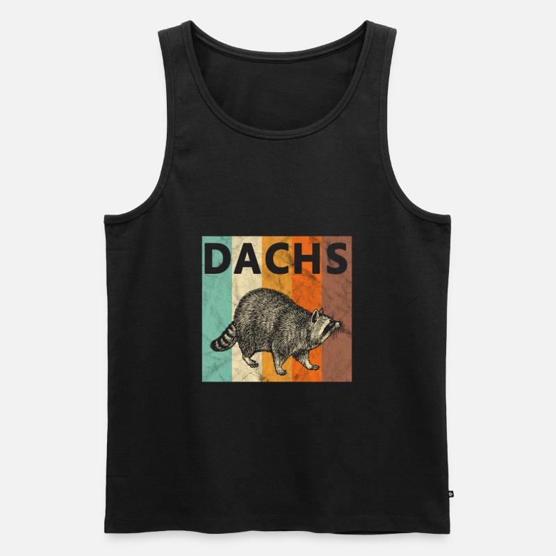 Dachs - Männer Premium Bio Tank Top - Schwarz