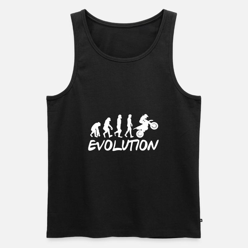 Motorrad Evolution - Männer Premium Bio Tank Top - Schwarz
