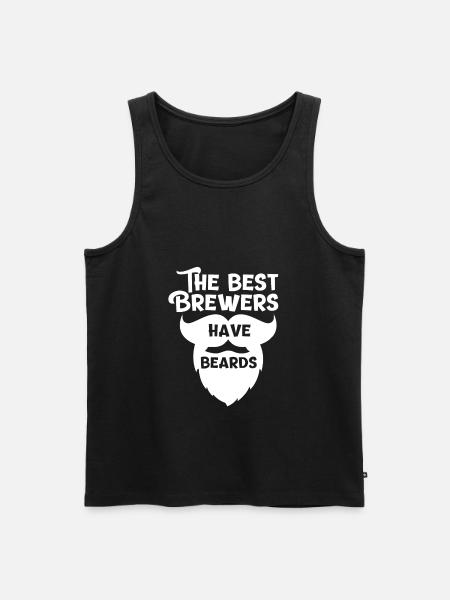 Bierbrauer Bart - Männer Premium Bio Tank Top - Schwarz