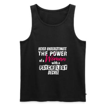 Psychologin Psychologie Frau - Männer Premium Bio Tank Top - Schwarz - Vorne - Michal (187cm)