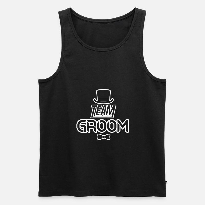 Junggesellenabschied Team Bräutigam - Männer Premium Bio Tank Top - Schwarz