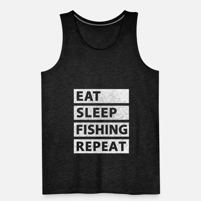 Eat Sleep Fish Repeat Men's Premium Organic Tank Top