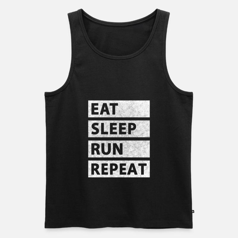 Eat Sleep Run Repeat - Men's Premium Organic Tank Top - black