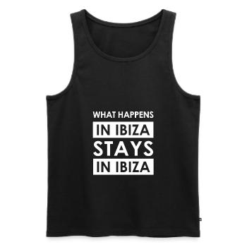 Scandale d'Ibiza en Autriche - Débardeur bio Premium Homme - noir - Devant - AI Model Male 178 light (178cm)