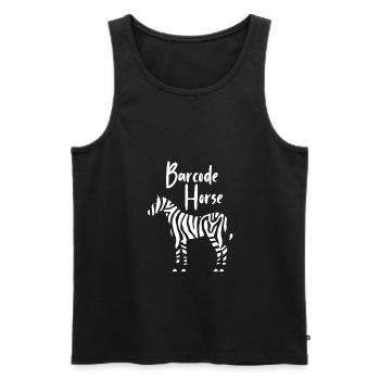 Zebra Barcode - Männer Premium Bio Tank Top - Schwarz - Vorne - AI Model Male 178 light (178cm)